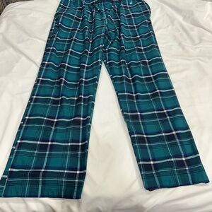 Nautica Teal and Navy Plaid Pajama Pants